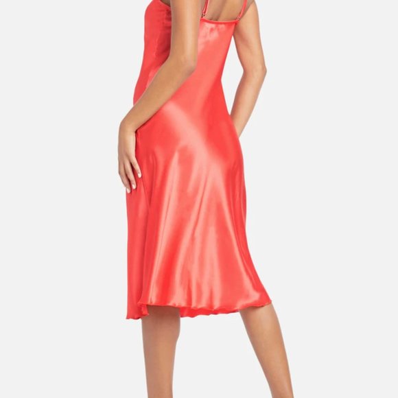 ✨HOST PICK ✨🇺🇸 Bebe Satin Midi Slip Dress (NWT) - Picture 3 of 12
